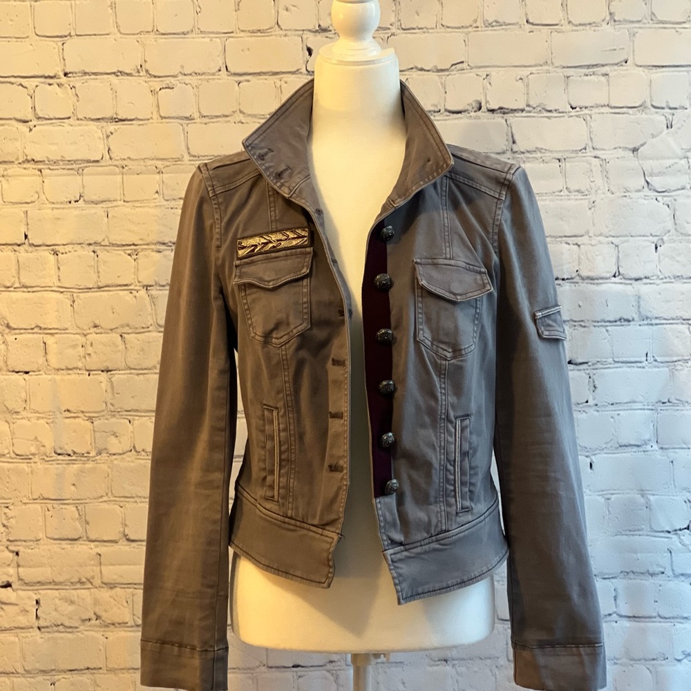 WHBM Military Denim Jacket